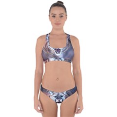 Cougar Animal Art Swirl Decorative Cross Back Hipster Bikini Set by Nexatart