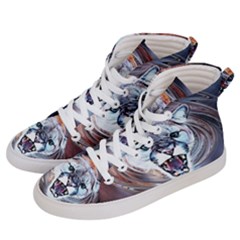 Cougar Animal Art Swirl Decorative Women s Hi-top Skate Sneakers by Nexatart