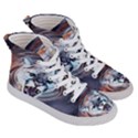 Cougar Animal Art Swirl Decorative Women s Hi-Top Skate Sneakers View3