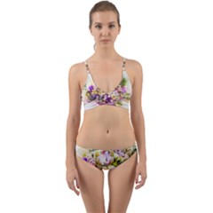 Flowers Bouquet Art Nature Wrap Around Bikini Set by Nexatart