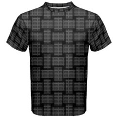 Background Weaving Black Metal Men s Cotton Tee by Nexatart