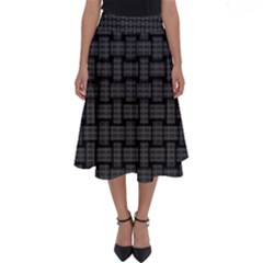 Background Weaving Black Metal Perfect Length Midi Skirt by Nexatart