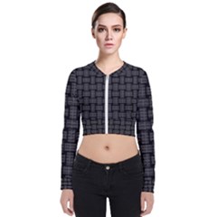 Background Weaving Black Metal Bomber Jacket by Nexatart