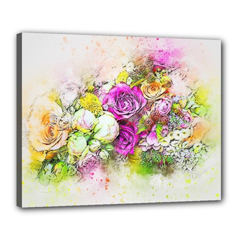 Flowers Bouquet Art Nature Canvas 20  X 16  by Nexatart