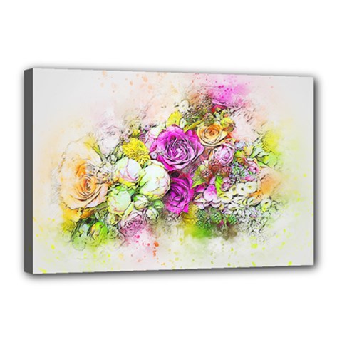 Flowers Bouquet Art Nature Canvas 18  X 12  by Nexatart