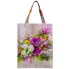 Flowers Bouquet Art Nature Zipper Classic Tote Bag by Nexatart