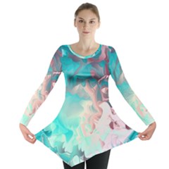 Background Art Abstract Watercolor Long Sleeve Tunic  by Nexatart