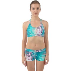 Background Art Abstract Watercolor Back Web Sports Bra Set by Nexatart