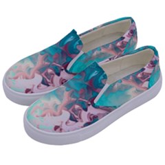 Background Art Abstract Watercolor Kids  Canvas Slip Ons