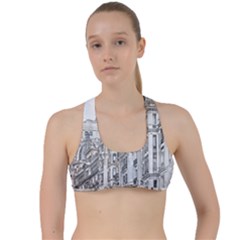 Architecture Building Design Criss Cross Racerback Sports Bra by Nexatart