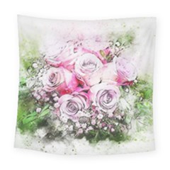 Flowers Bouquet Art Nature Square Tapestry (large) by Nexatart