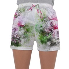 Flowers Bouquet Art Nature Sleepwear Shorts by Nexatart