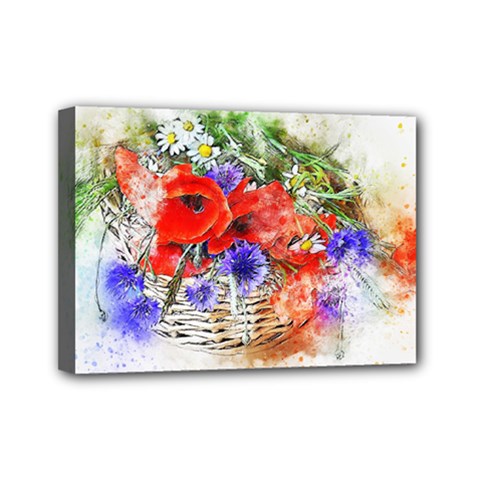 Flowers Bouquet Art Nature Mini Canvas 7  X 5  by Nexatart