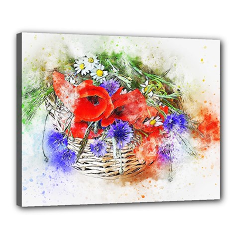 Flowers Bouquet Art Nature Canvas 20  X 16  by Nexatart