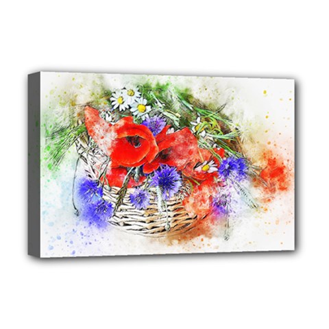 Flowers Bouquet Art Nature Deluxe Canvas 18  X 12   by Nexatart