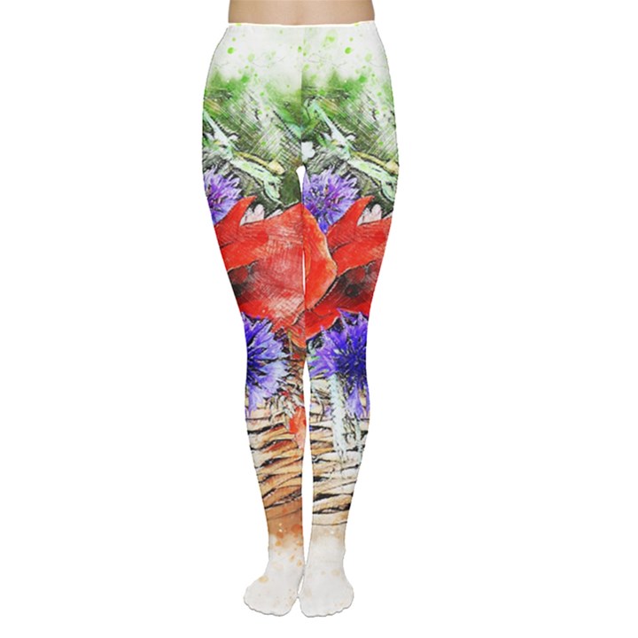 Flowers Bouquet Art Nature Women s Tights