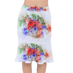 Flowers Bouquet Art Nature Mermaid Skirt by Nexatart