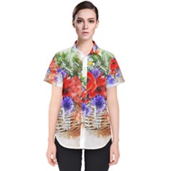 Flowers Bouquet Art Nature Women s Short Sleeve Shirt