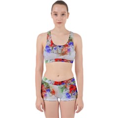 Flowers Bouquet Art Nature Work It Out Sports Bra Set by Nexatart