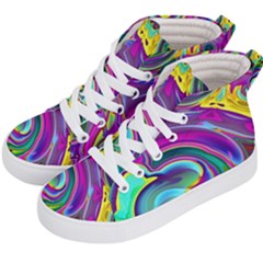 Background Art Abstract Watercolor Kid s Hi-top Skate Sneakers by Nexatart