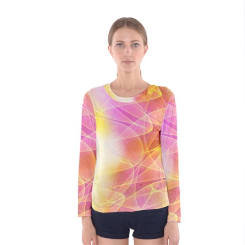 Background Art Abstract Watercolor Women s Long Sleeve Tee by Nexatart