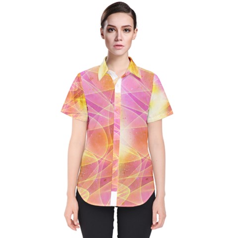 Background Art Abstract Watercolor Women s Short Sleeve Shirt by Nexatart