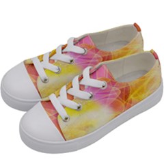 Background Art Abstract Watercolor Kids  Low Top Canvas Sneakers