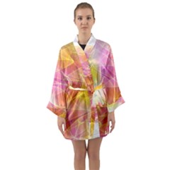 Background Art Abstract Watercolor Long Sleeve Kimono Robe