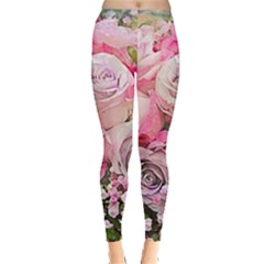 Flowers Bouquet Wedding Art Nature Leggings  by Nexatart