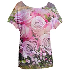 Flowers Bouquet Wedding Art Nature Women s Oversized Tee by Nexatart