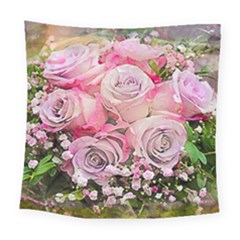 Flowers Bouquet Wedding Art Nature Square Tapestry (large) by Nexatart