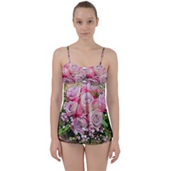 Flowers Bouquet Wedding Art Nature Babydoll Tankini Set by Nexatart