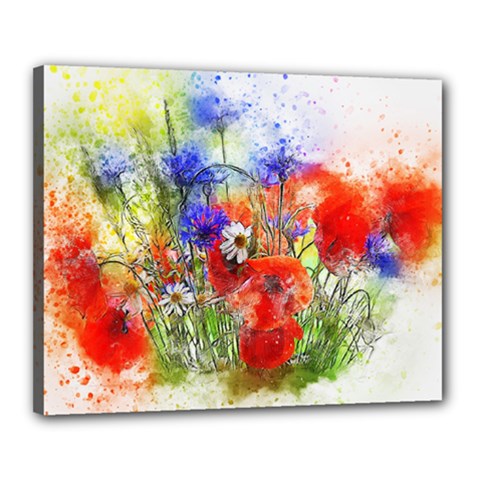 Flowers Bouquet Art Nature Canvas 20  X 16  by Nexatart