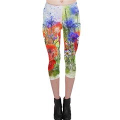 Flowers Bouquet Art Nature Capri Leggings  by Nexatart