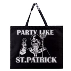  St  Patricks Day  Zipper Large Tote Bag by Valentinaart