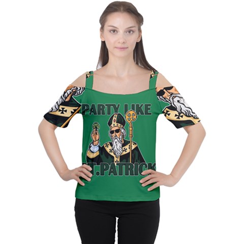  St  Patricks Day  Cutout Shoulder Tee by Valentinaart