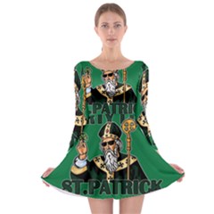  St  Patricks Day  Long Sleeve Skater Dress