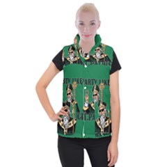  St  Patricks Day  Women s Button Up Puffer Vest