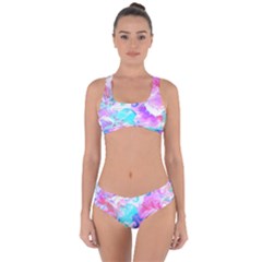 Background Art Abstract Watercolor Pattern Criss Cross Bikini Set by Nexatart