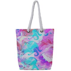 Background Art Abstract Watercolor Pattern Full Print Rope Handle Tote (small) by Nexatart