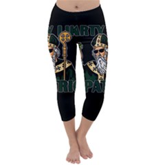  St  Patricks Day  Capri Winter Leggings  by Valentinaart