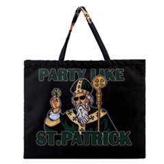  St  Patricks Day  Zipper Large Tote Bag by Valentinaart