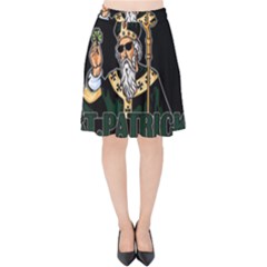  St  Patricks Day  Velvet High Waist Skirt by Valentinaart