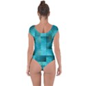 Background Squares Blue Green Short Sleeve Leotard  View2