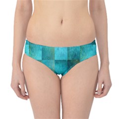 Background Squares Blue Green Hipster Bikini Bottoms by Nexatart