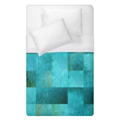 Background Squares Blue Green Duvet Cover (single Size) by Nexatart