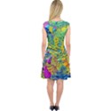 Background Art Abstract Watercolor Capsleeve Midi Dress View2