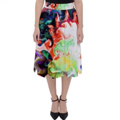 Background Art Abstract Watercolor Folding Skater Skirt by Nexatart