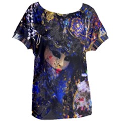 Mask Carnaval Woman Art Abstract Women s Oversized Tee by Nexatart