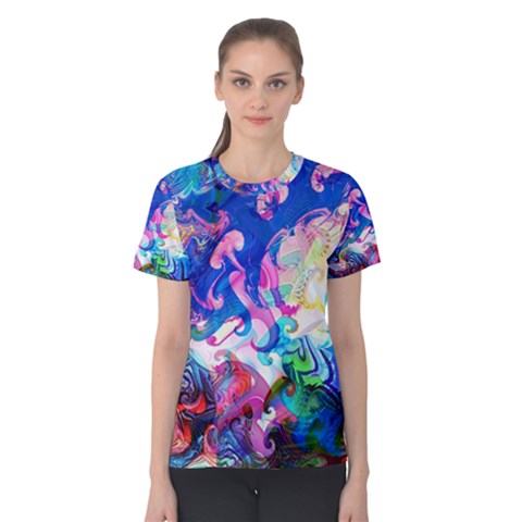 Background Art Abstract Watercolor Women s Cotton Tee by Nexatart